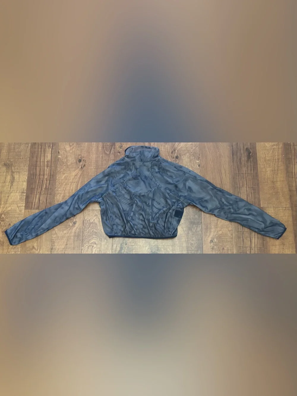 Lululemon reversible mesh cropped 1/2 half zip pullover Sz 10